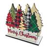 Holiday Napkin Dispenser Christmas Holder, Wooden Tissue Dispenser, Cute Santa Claus Xmas Vertical Paper Towel Storage Tree Freestanding Cocktail