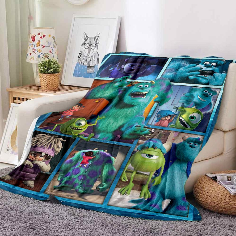 1Pc Monsters Inc Characters Collage Blanket Soft And Comfortable Casual Warm Camping Travel Christmas Halloween Xmas Gift M924416