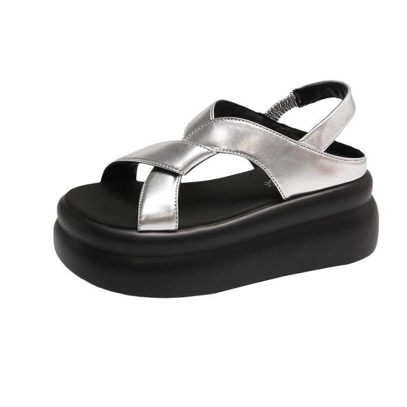 Small Thick-soled Muffin Cool Slippers Summer Wear New High-heeled Casual Beach Sandals
