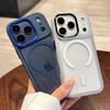 Mag Safe Case For iPhone Air 17Pro 17 16 15 14 Plus 13 12 Pro Max Metal Camera Ring Transparent Magnetic Wireless Charge Cover