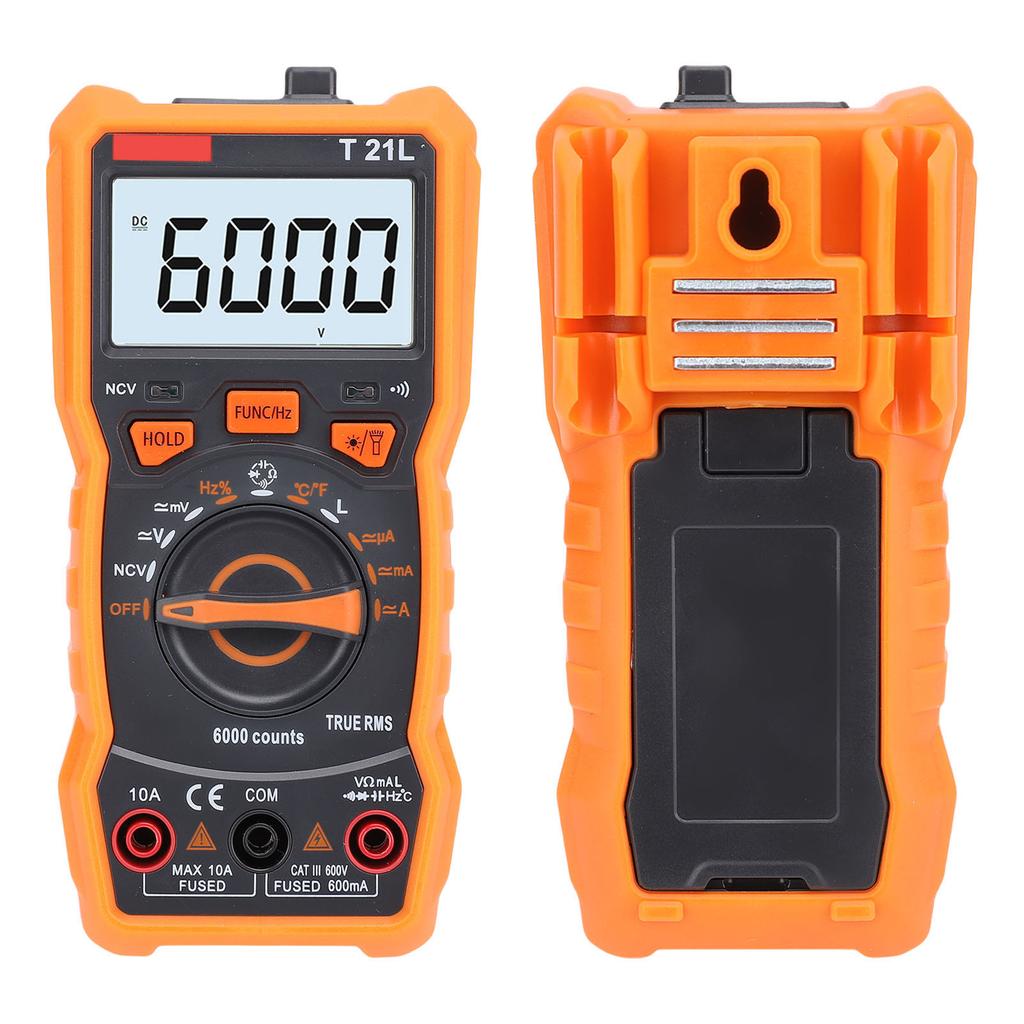 Digital Multimeter 6000 Counts Voltmeter Tester with NCV LCD for AC DC Voltage Current Resistor Capacitance Frequency