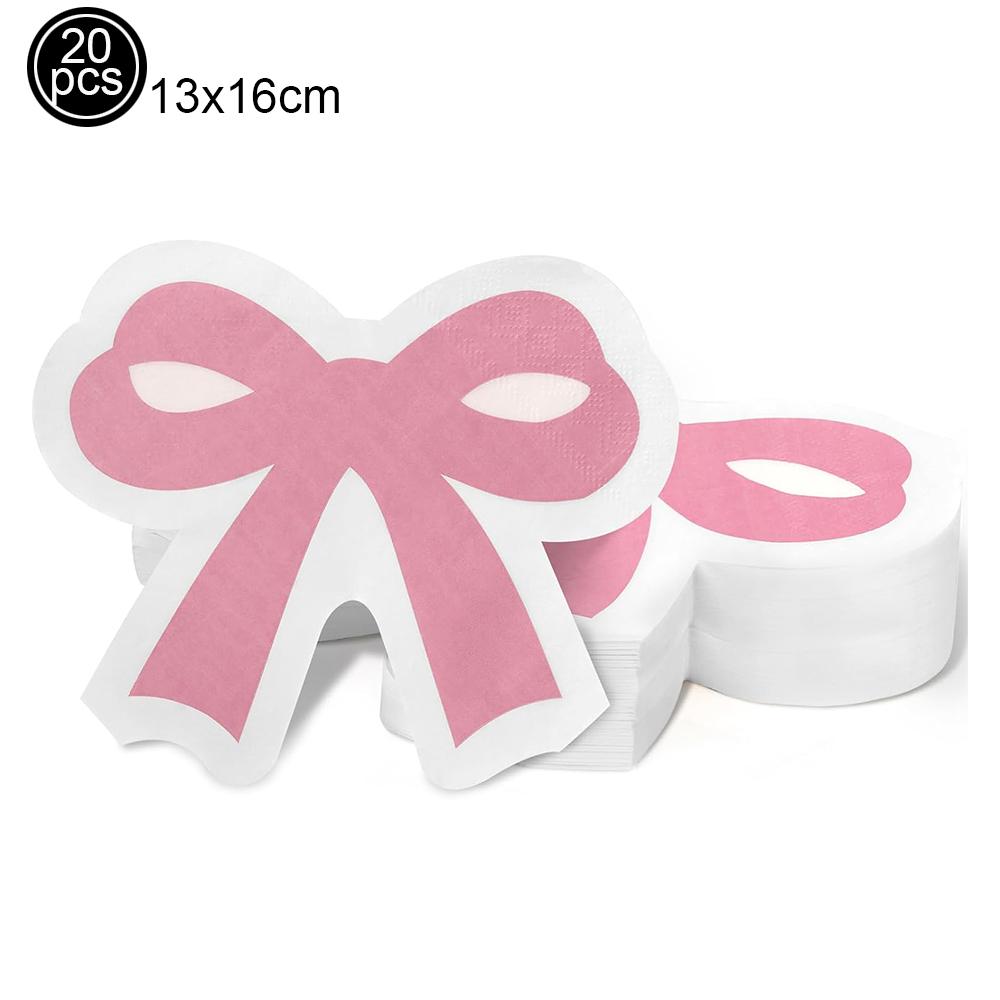 6/12pcs Pink Bow Acrylic KeyChains Coquette Bow Birthday Party Decorations Supplies Gifts for Kids Girls Pink Bow Party Favors