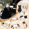 Exasinine 10Pcs Mini Cat Car Interior Accessories Decorations Cute Cat Car Dashboard Decor Funny Rear View Mirror Gift