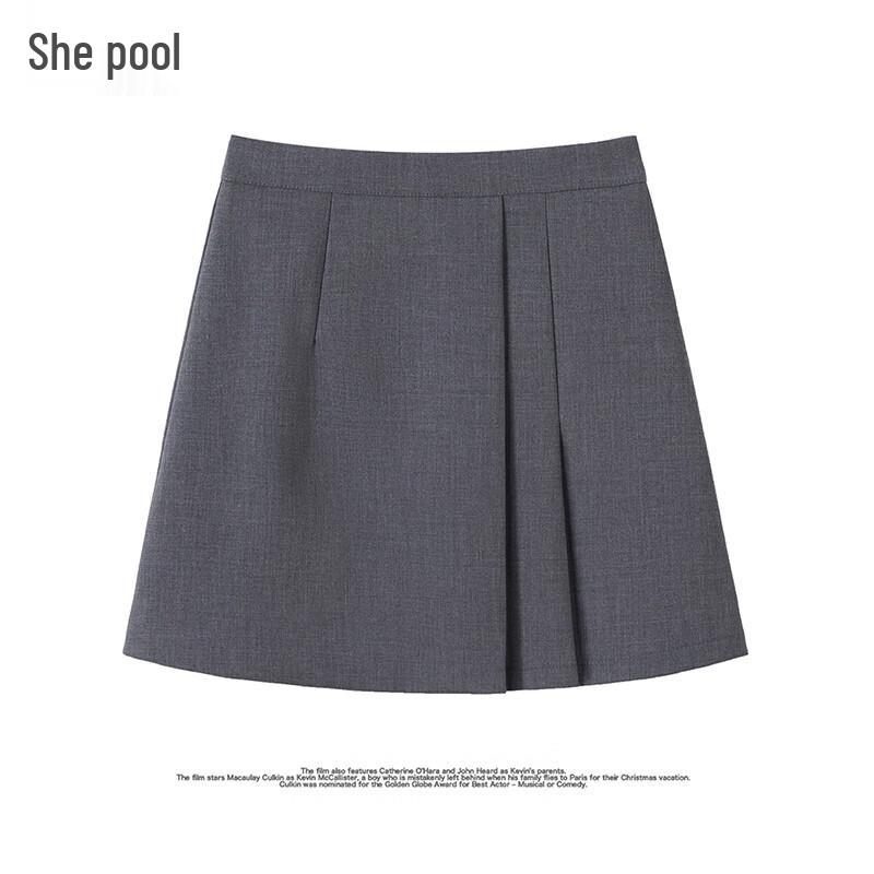 Women s High-Waist A-Line Pleated Commuter Short Skirt XXL