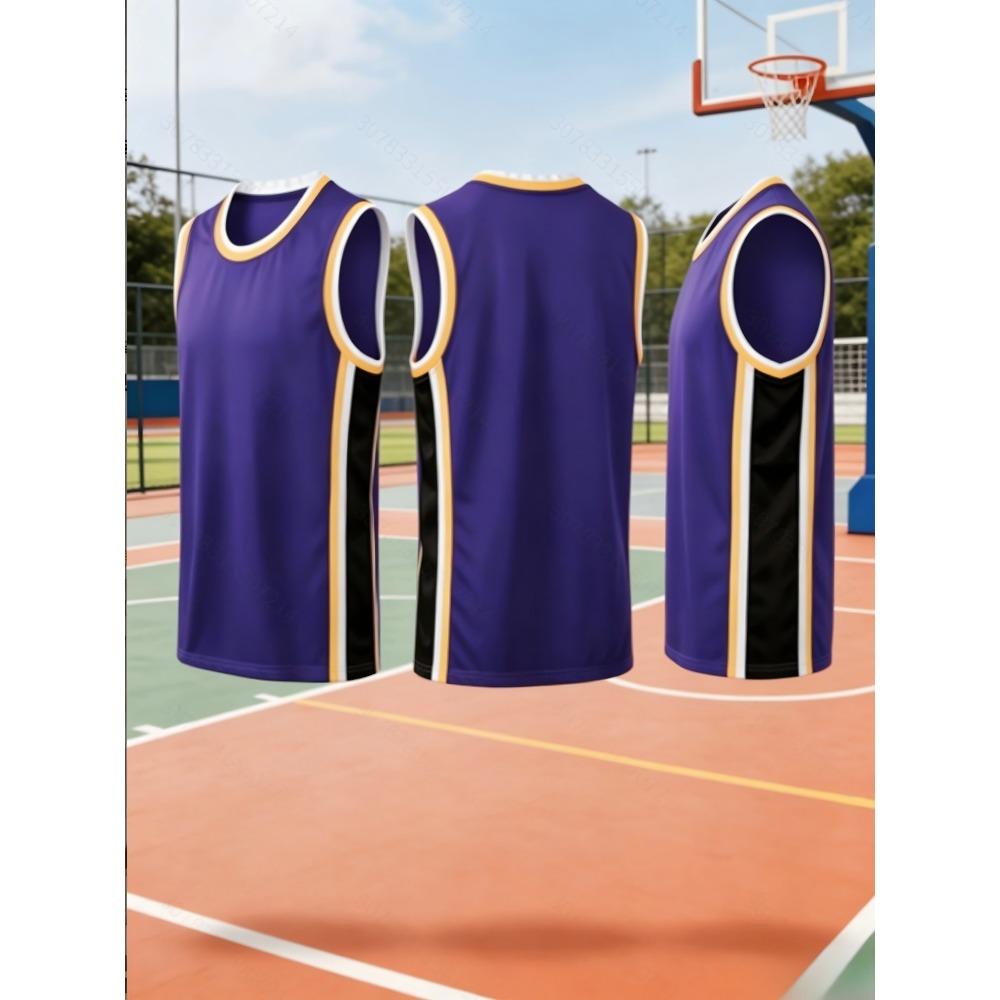 2026 New Purple Crew Neck Basketball Game Suit American Basketball Vest