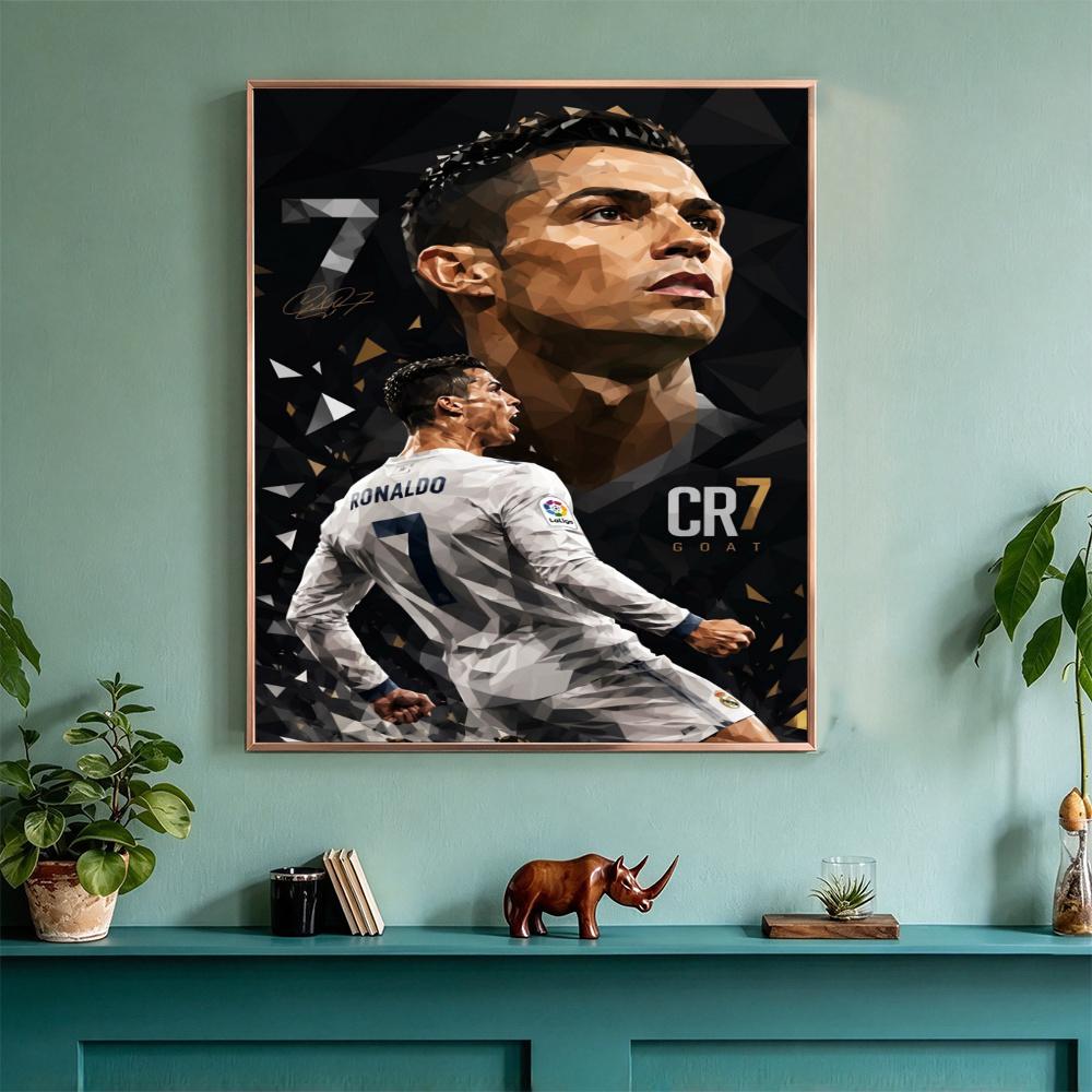 Cristiano Ronaldo 5D Diy Diamond Paintings Mosaic Wall Round Diamond Art Painting Kits Embroidery Crystal Accessories Frameless