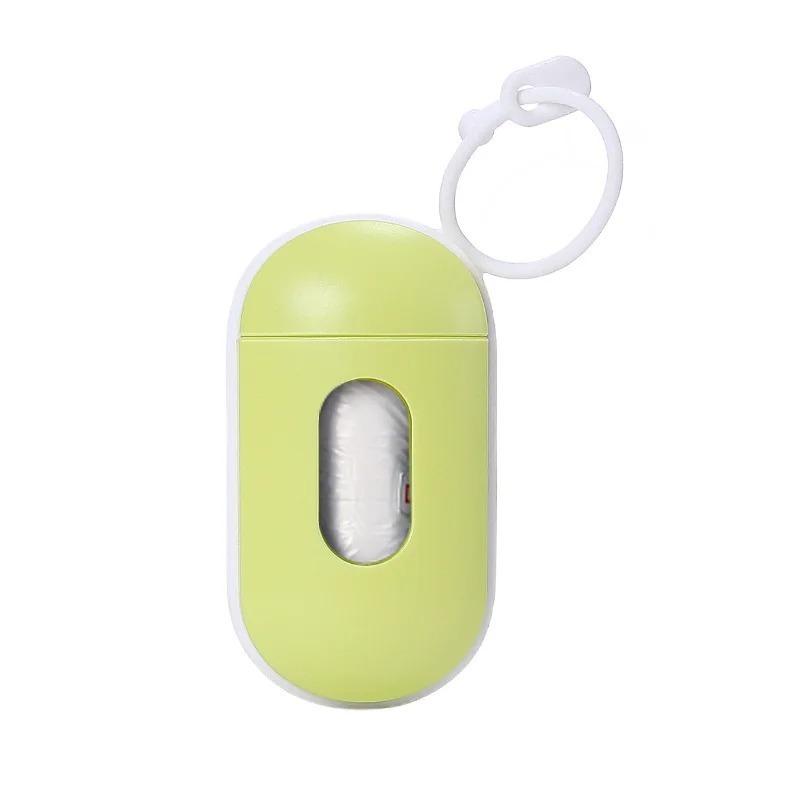 Portable Dog Poop Bag Dispenser with 15 Poo Bags, Hanging Dog Waste Bag Holder for Dog Walking, Pet Garbage Bags
