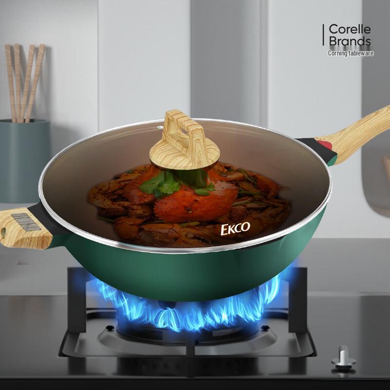 VISIONS Corning EKCO 32CM Aluminum Wok
