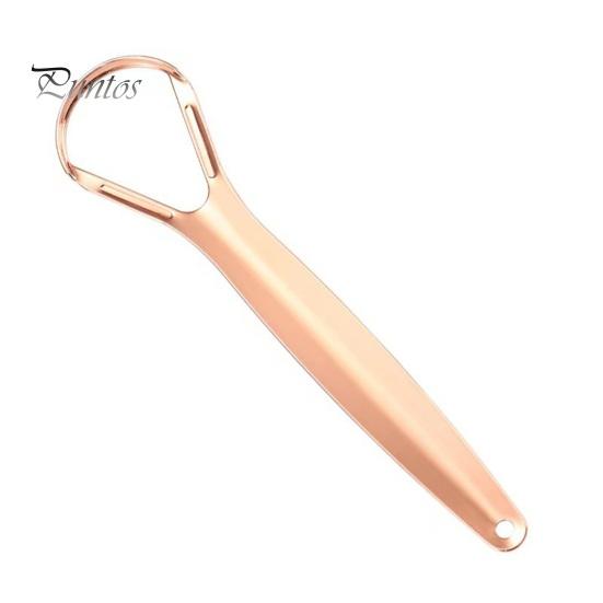 Stainless Steel Tongue Scraper Achieve Maximum Cleaning Anti-slip Handle Smooth Surface Semicircle Tongue Scraper