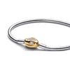 Pandora Snake Head Diamond Design 925 Silver Bracelet Women Bracelet Gold 563683C01