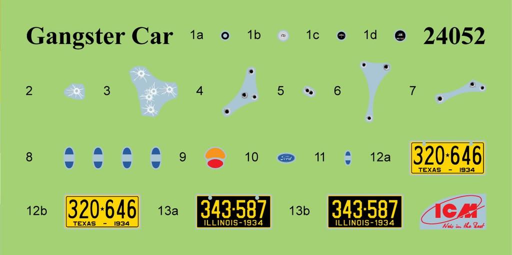 ICM Ford Modelo A Gângster Modelo de Plástico 24052 1/24 (Carro)