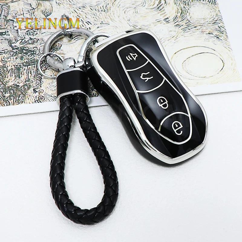 Tpu Car Key Case Cover Protector Fob For Geely Atlas Pro Boyue Tugella Azkarra Fy11 Emgrand Gs X6 Suv Ec7 Keychain Accessories