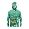 Surging Camouflage Fishing Shirts with Mask Neck Gaiter Fishing Clothing Men's Long Sleeve Breathable Quick Dry T-shirts