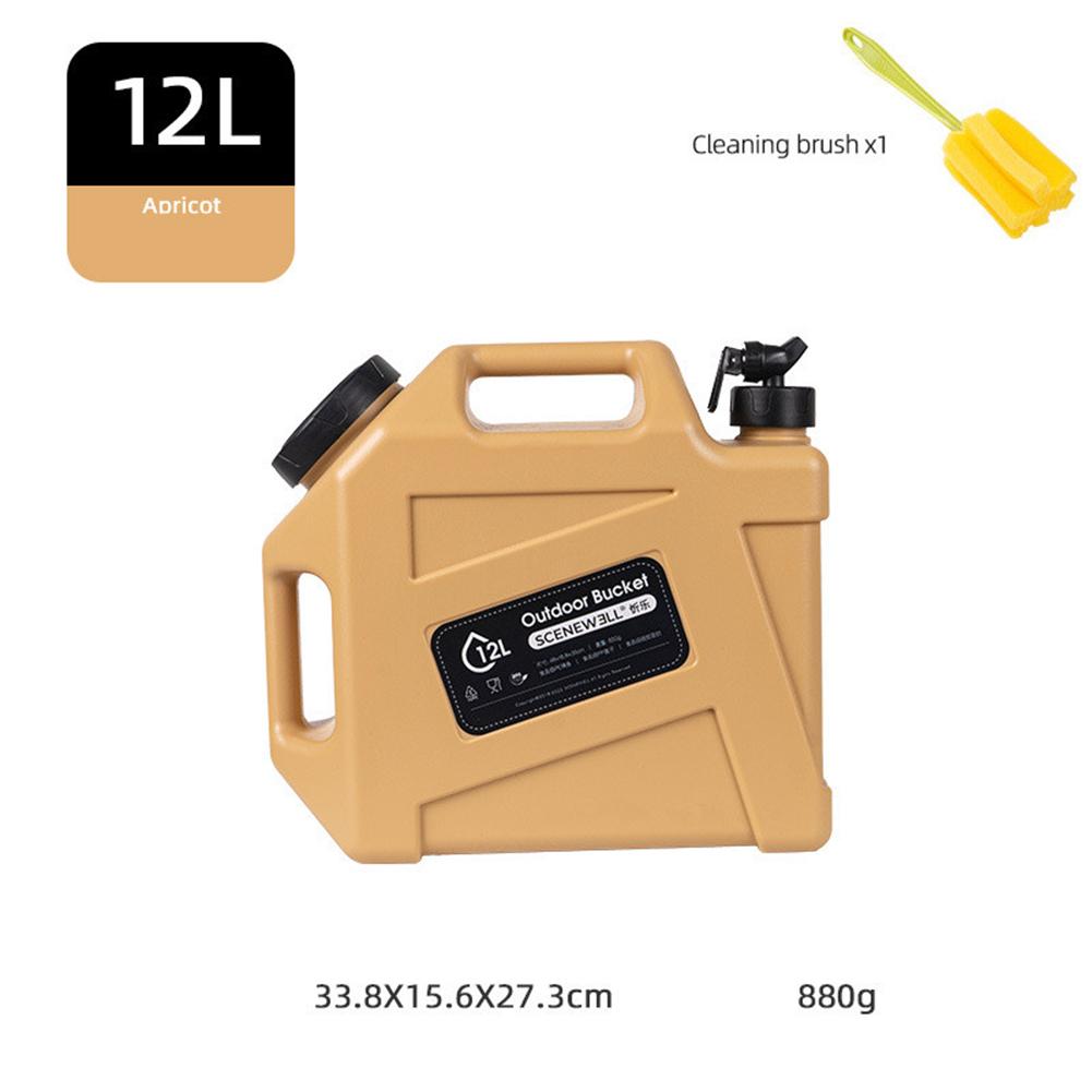Portable Outdoor Water Storage Bucket With Faucet 12l Large Capacity Food Grade Water Tank For Camping Picnic