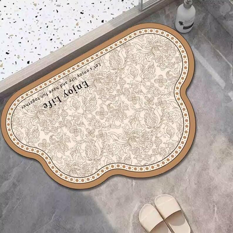 Diatom mud floor mat bathroom toilet toilet entry door water absorption quick drying non-slip foot pad entry door carpet