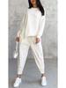 2024 Women's Casual Loose Long Sleeve Sweatshirt and Harem Pants Set for Autumn and Winter