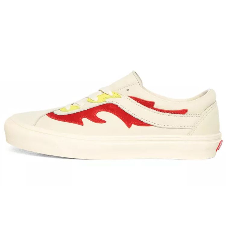 

Vans Bold Ni Flamethrower — белые кроссовки унисекс Antique-White Red VN0A4UVR1BW