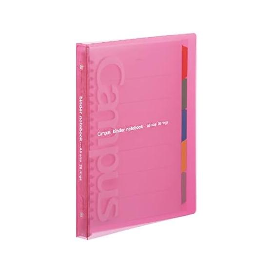 KOKUYO Loose Leaf Binder Campus Slim A5 20 Holes Up to 65 Sheets Pink Lu-P133NP