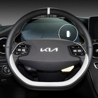 Capa de volante de carro 38cm couro para KIA K5 KX5 K2 K3 GT marca Rio Cerato Sportage Stinger EV6 EV6 GT EV6 GT-line