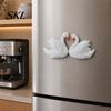 Swan Couple Decor Shape Refrigerator Magnet, 3D Resin Fridge Decorative Magnet for Whiteboard Locker Door Magnets
