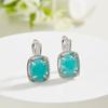 Natural Amazonite Jewelry Set Oval 7*9mm Earring Ring Real Gemstone925 Sterling Silver Fine Jewelry for Women Wife Mom Nice Gift