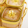 Dried Fruit Plate Appetizer Serving Tray Nordic Divided Dishes Candy Nuts Dish with Lid for