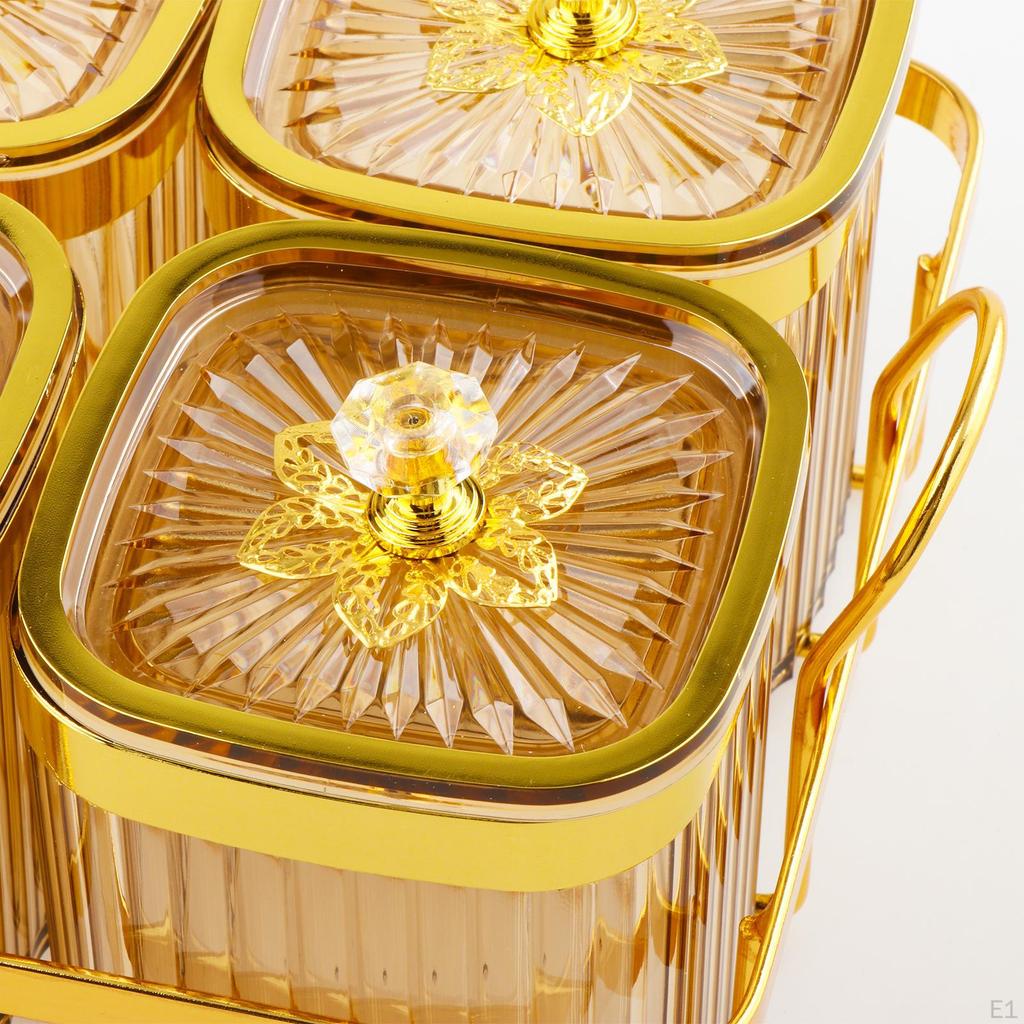 Dried Fruit Plate Appetizer Serving Tray Nordic Divided Dishes Candy Nuts Dish with Lid for