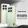 KADEM For Xiaomi 14T Pro Case Electroplating Silk Texture PU + TPU Phone Back Cover