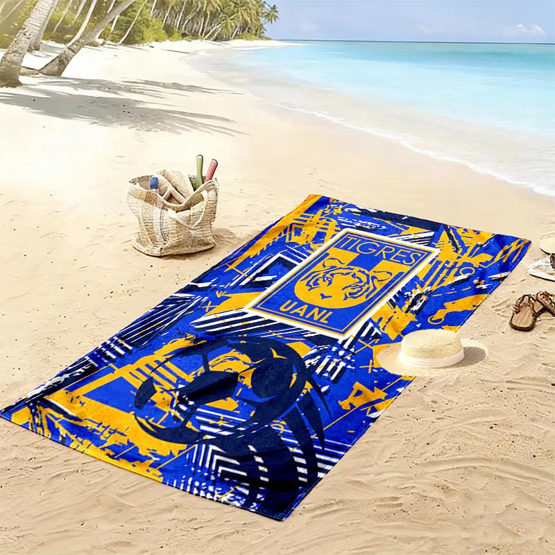 Tigres UANL Print Beach Towel, Large Soft Quick Dry Towel for Beach Camping Swimming
