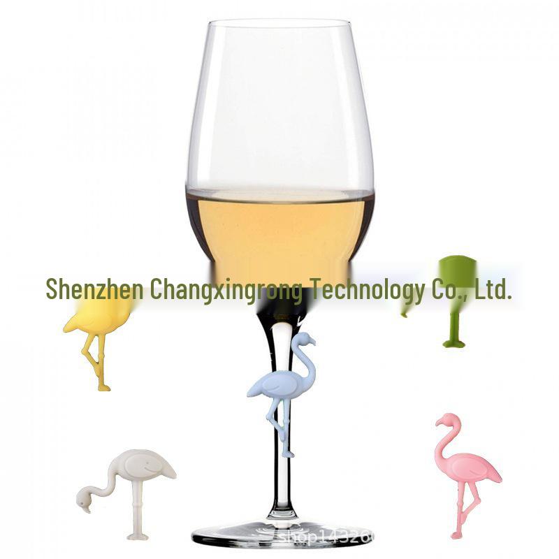 Flamingo Silikon Weinglasmarkierer