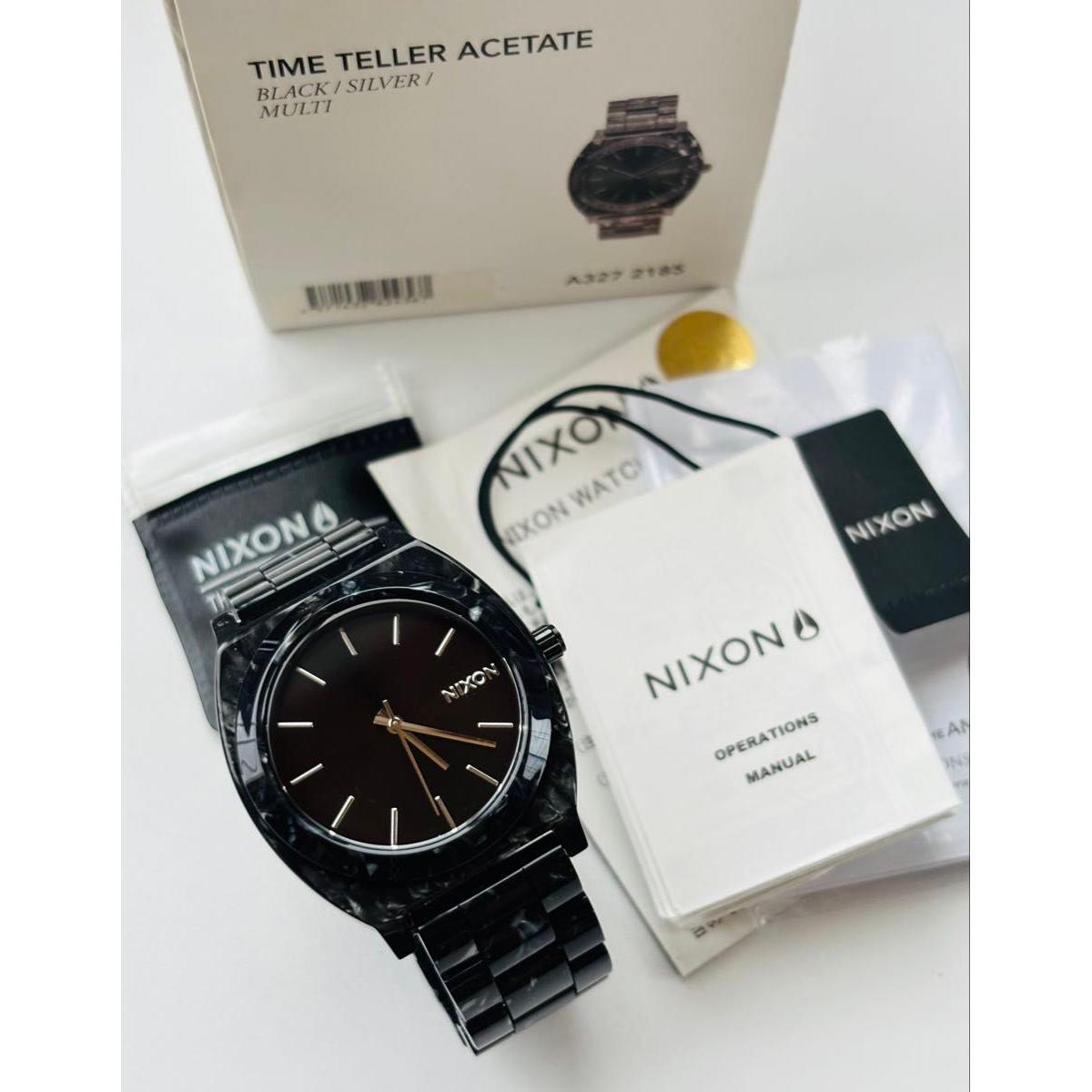 Used [Complete product with new battery] NIXON TIMETELLER All Black Marble