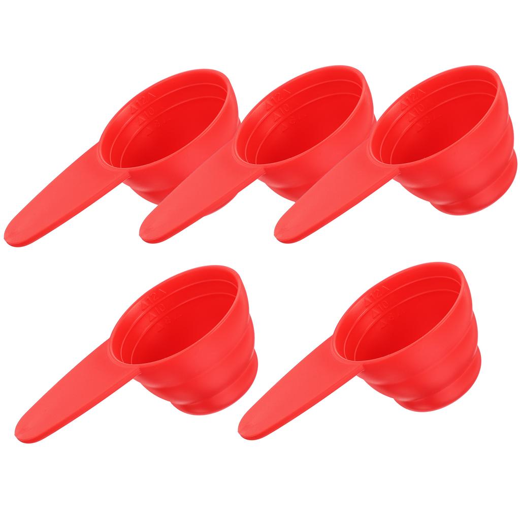 5 Pcs Coffee Spoons Plastic Measuring Tablespoon Kitchen Scoop Black Small Measure