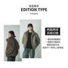 Unisex Winter Thickened Cotton Puffer Jacket With Fleece Lining Stand Collar Zipper Front Loose Fit Men Women