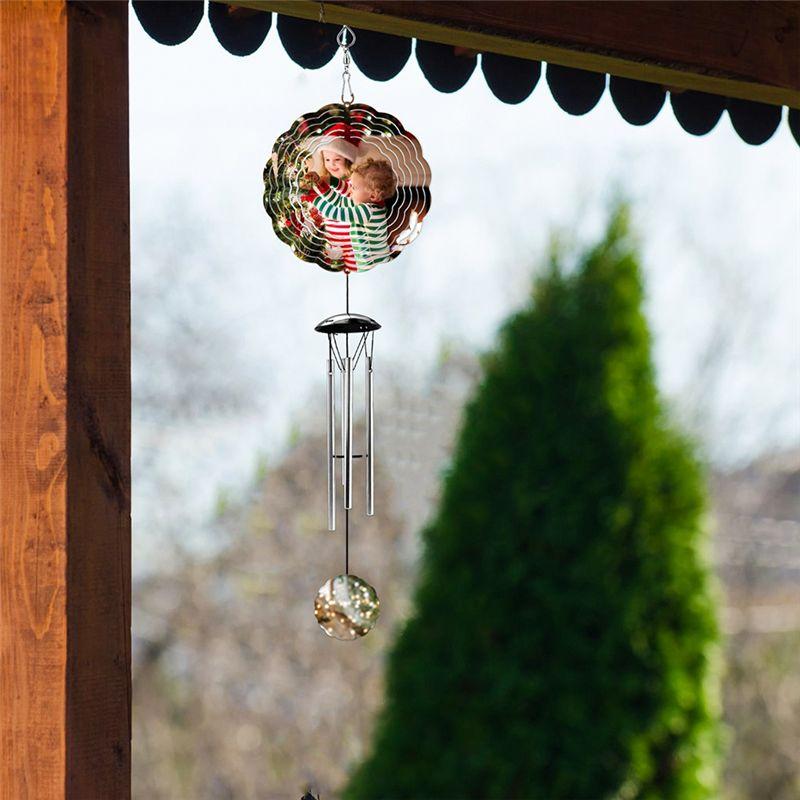 ABUL Sublimations-Windspielrohlinge Outdoor-Dekoration, Windspiele Mit 4 Verdickten Aluminiumröhren Für Mama Oma Frauen Einfach Zu Bedienen