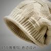 Autumn and winter stacking hat fashionable versatile big head circumference loose confinement nightcap bag head cold-proof knitted wool hat women