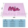Mia Name Sticker Blanket For Sofa Bed Travel Mia Personal Individual Marking Private Custom Name
