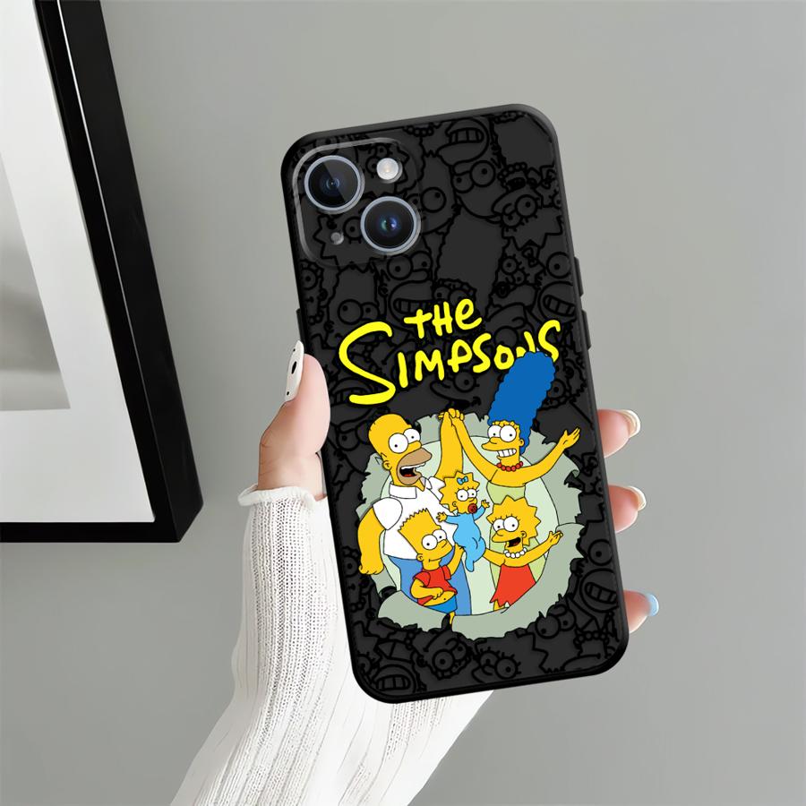 Phone Case for Apple iPhone 14 11 12 13 17 Pro Max 16 Air XR XS MAX 15 Pro 7 8 Funda Phone Cover Cute S-simpsons