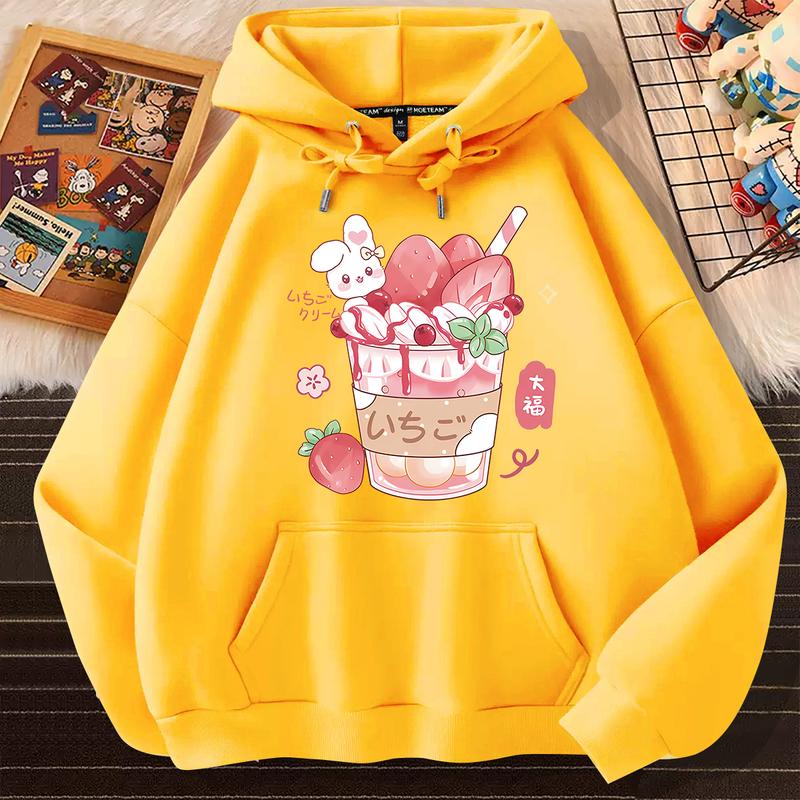 Women Clothes Valentines Day Hoodie Cartoon Cute Puppy In Mug Sweatshirt Men Pullover Kawaii Girls Streetwear Y2k Clothes
