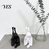 Niche Art Ornament 3D Printed Lying Robe Girl Statue, Modern Minimalist Hooded Home Decor Woman Desktop Decoration, Elegant Sculpture Gift Solid