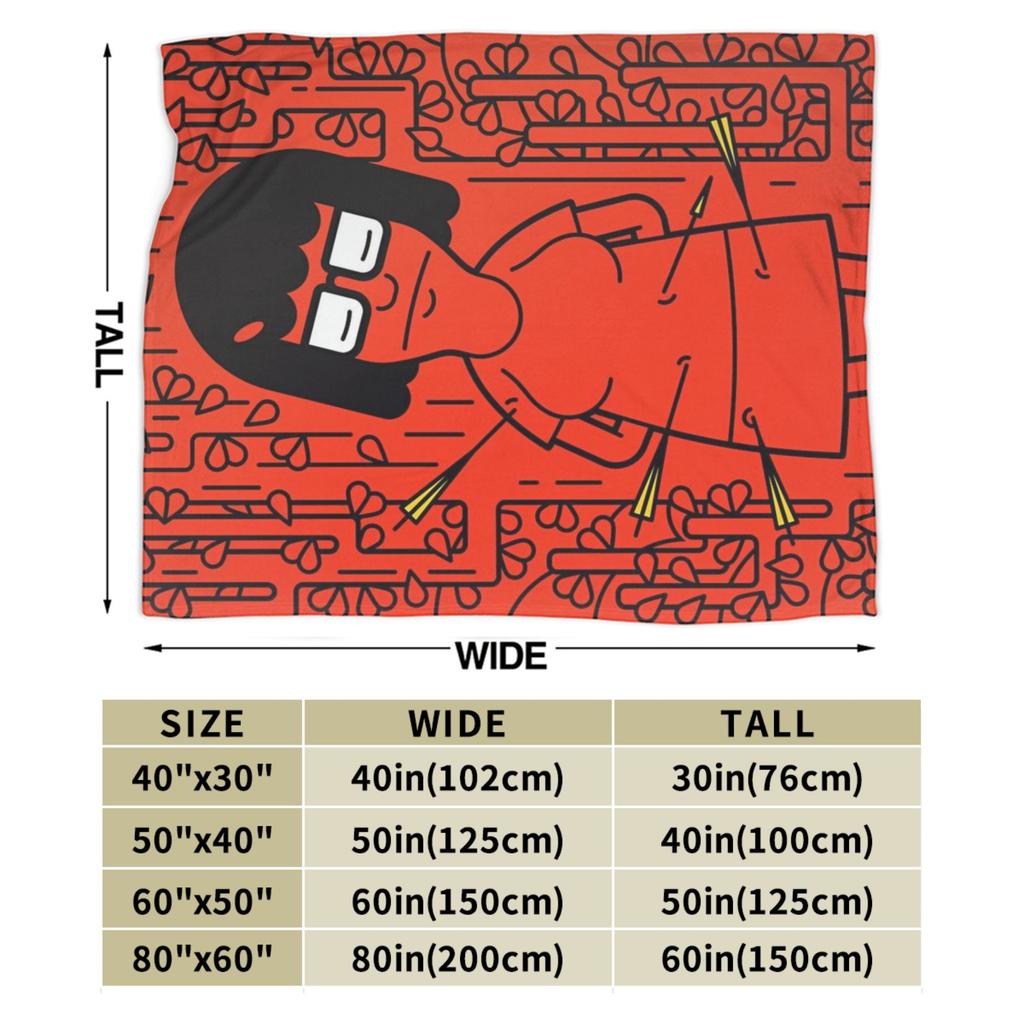 Bobs Funny B-Burgers Merch Blanket Lightweight Warm  Throw Blankets for Sofa 50x60 Inches Multi-size Throws And Blankets