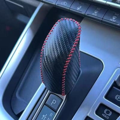 Carbon Leather Shift Knob Cover for Toyota 90 Series 40 Series 10 Series Sienta Compatible with Toyota Shift Lever Custom Interior Accessories Voxy,