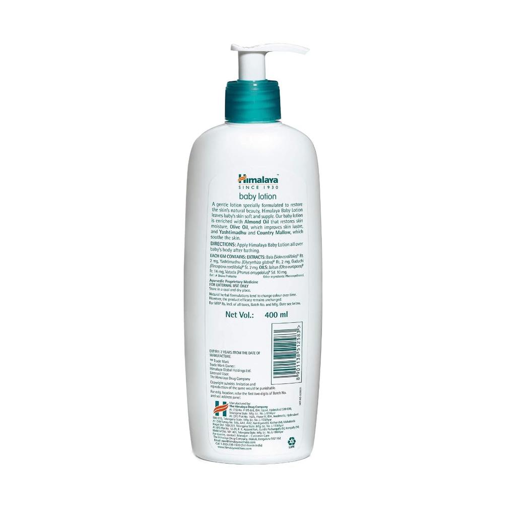 Himalaya Baby Body Lotion 400ml Gentle Moisturizer For Delicate Skin Hydration And Daily Care Suitable For All Skin Types
