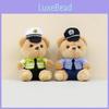 Adorable Traffic Police Bear Plush Toy Keychain Soft Stuffed Animal Accessory Perfect Gift