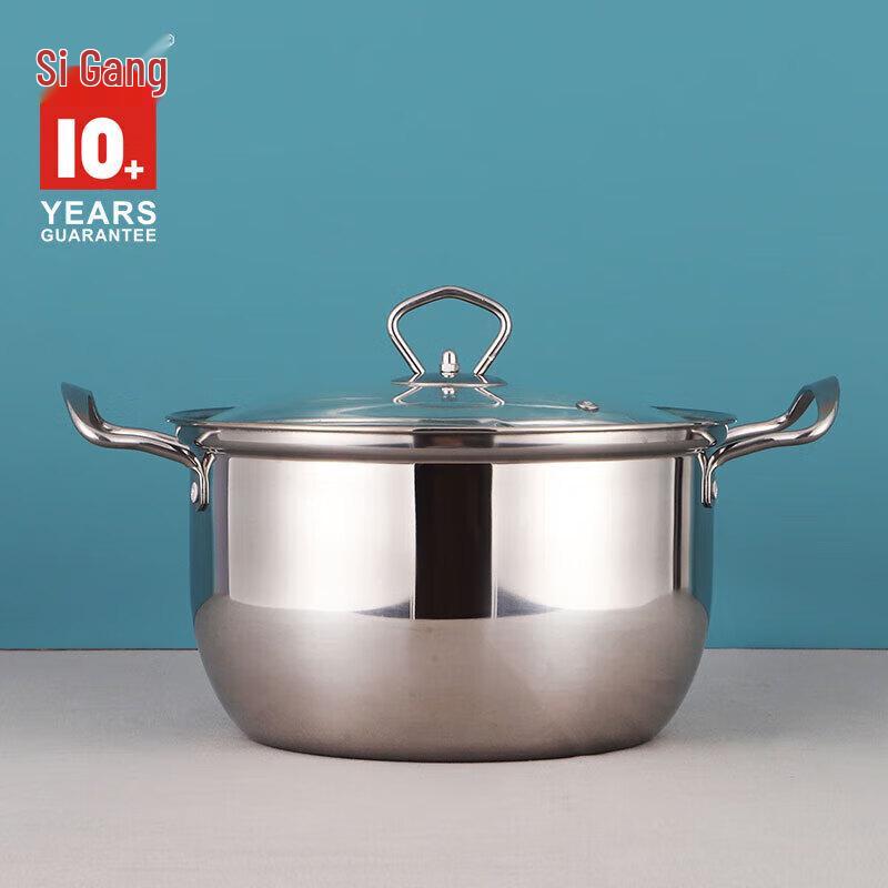 SISTEMA 24cm Stainless Steel Soup Pot with Glass Lid