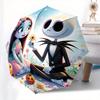 1 Auto Open Jack Skellington, Sally Themed Colorful 8-rib Portable Umbrella for Men and Women, A Compact Commuting Companion Suitable for Da