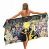 A-Assassination C-Classroom Bath Towel Microfiber Soft Water Absorbing Breathable For Girl Kids Decorative Cartoon Beach Towel