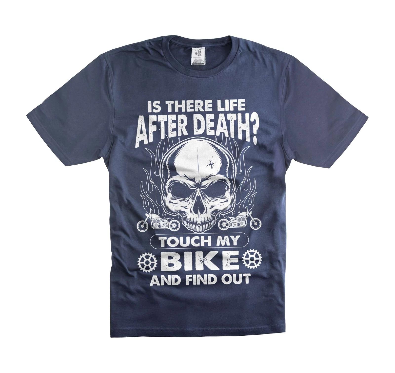 Touch My Bike And Find Out T-Shirt men s funny bike shirts for him men 4XL