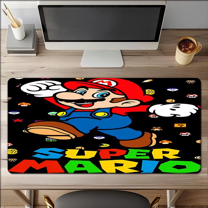 Mario Theme Mouse Pad, Non Slip Rubber Base, Multifunctional Office & Home Decor, Perfect for Workspace Personalization.