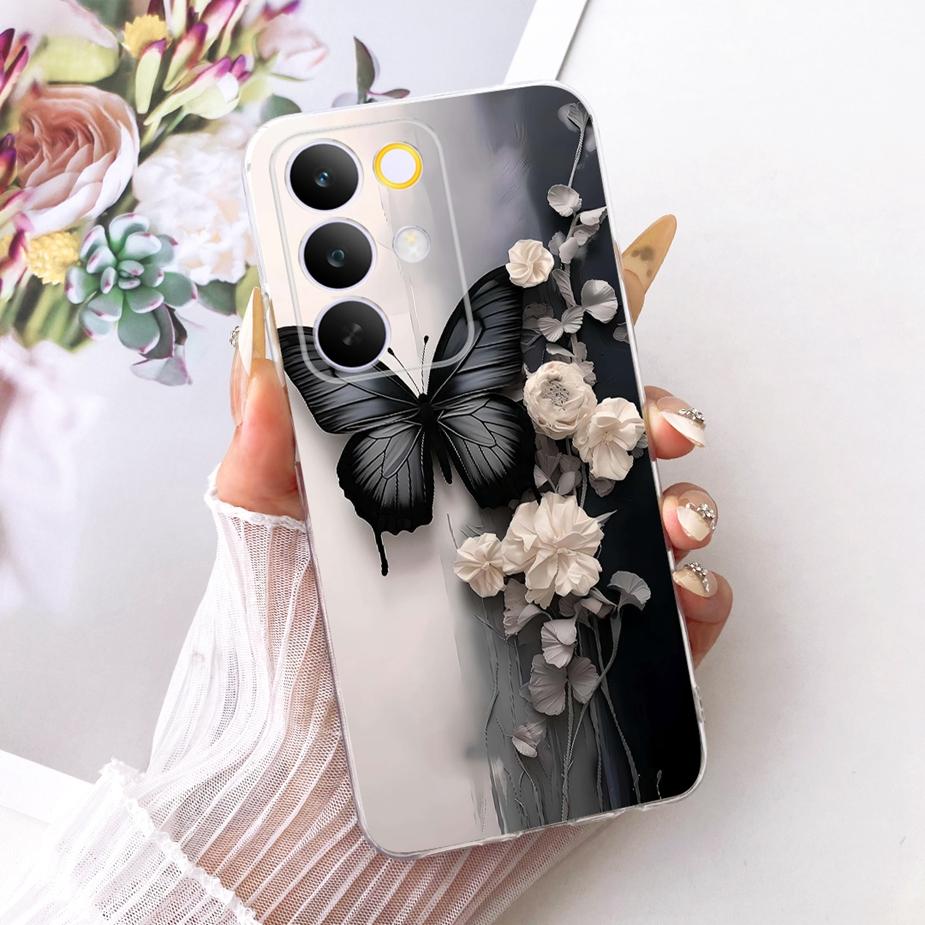 For Realme C85 Pro Case Stylish Flowers Butterfly Painted Cover Soft Slim Phone Case For Realme C85 C 85 RealmeC85 Pro 5G Fundas