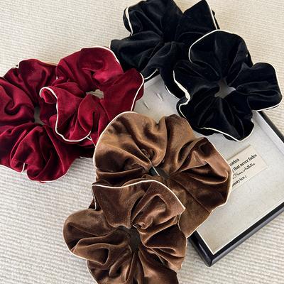 Fashion New High Quality Solid Color Velvet Hair Rope Headbands for Womans Temperament Hair Band Female Tie Ponytail Rubber Band